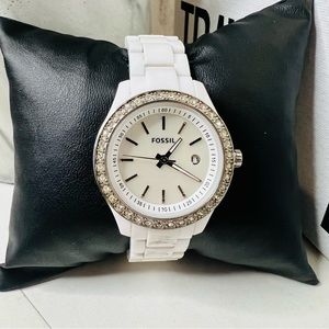 White Abalone Fossil Watch